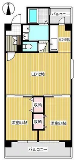 花自紅三郷マンション【3階】の間取り
