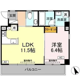 エリーワールド【6階】の間取り