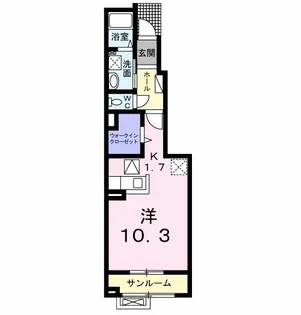 パンジュール【1階】の間取り