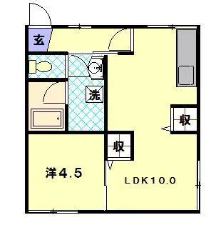 東小島ハイツ【1階】の間取り