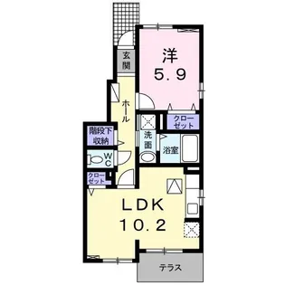 ソラーナ 東松戸【1階】の間取り