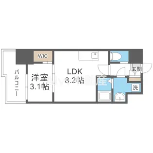 SERENiTE福島scelto【3階】の間取り