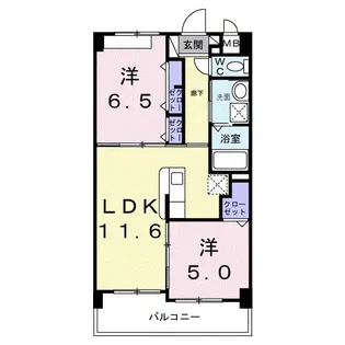 ソル・レヴァンテ【5階】の間取り