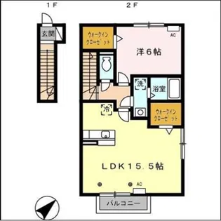 アモローサ B棟【2階】の間取り