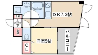 ラ・シャルム江坂公園【2階】の間取り