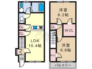 レオプログレス杭全【2階】の間取り