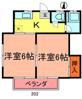 神山コーポ【2階】の間取り
