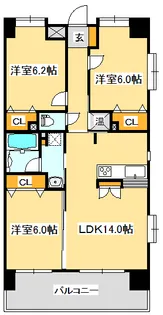 エスパスII【7階】の間取り