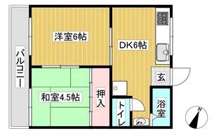 連島コーポ【2階】の間取り