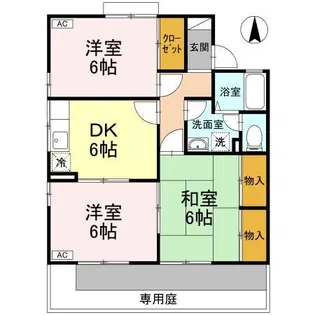 セジュール一色 C棟【1階】の間取り