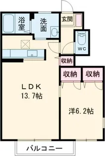 カーサ・アトリオD【1階】の間取り