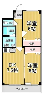 ハイツパルソー【2階】の間取り