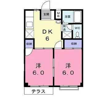 サマーディーンヤマイチ【1階】の間取り