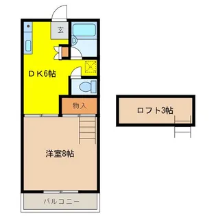 タートルコーポ【2階】の間取り