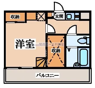 レオパレスセジュール新保【2階】の間取り