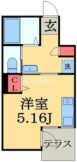 TheTerrace新検見川(ザテラス)【1階】の間取り