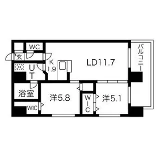 MODENA円山(モデナ円山)【10階】の間取り
