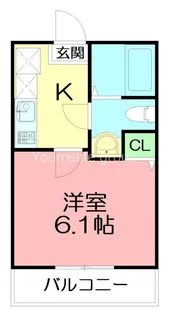 レイディアンス公田【1階】の間取り