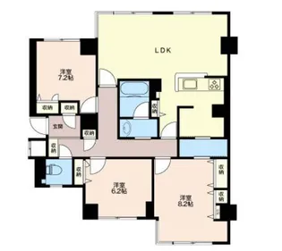 東京都中央区勝どき3【マンション】の間取り