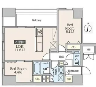 ルミエール三番町【6階】の間取り