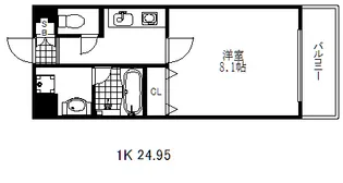 アミーグランコート三宮【3階】の間取り