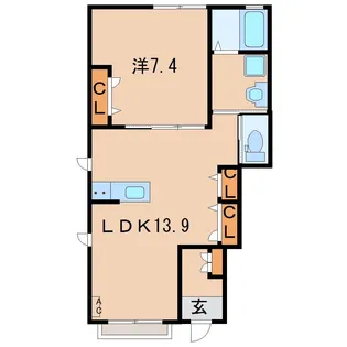 モンテ・カヴァロB【1階】の間取り