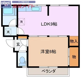 パールハイツ【1階】の間取り