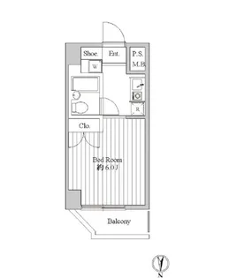 スペーシア池上【5階】の間取り
