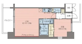 プレジオ梅田【9階】の間取り