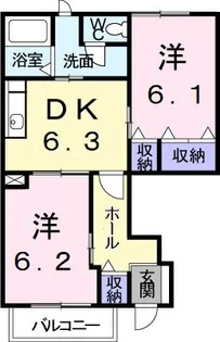 ランドマーク 2002 1【1階】の間取り