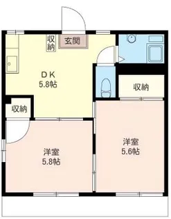 フラウハイツB【1階】の間取り