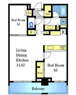 グローバルフロントタワー【6階】の間取り