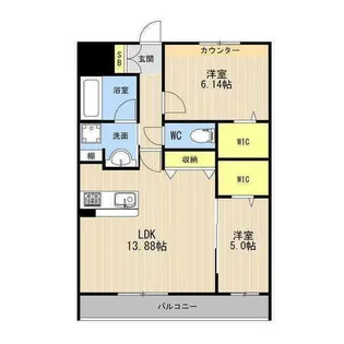 LIBTH大津【4階】の間取り