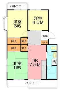 水引カワイマンション【2階】の間取り