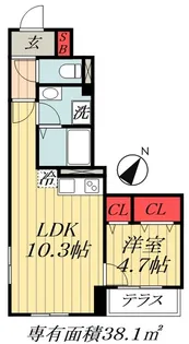 千葉県市川市関ケ島【マンション】の間取り