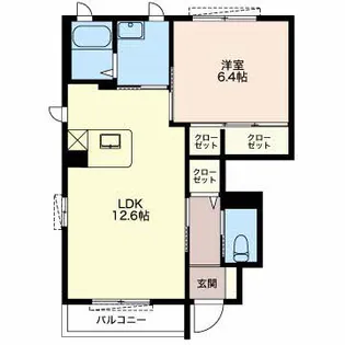 ベル・フルール A【1階】の間取り