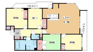 大阪府豊中市上新田2【マンション】の間取り