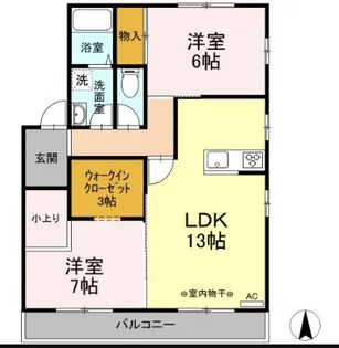 メゾン小柳【1階】の間取り