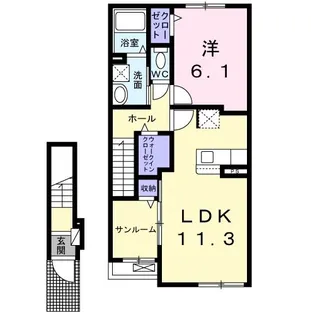 ベルオーブR【2階】の間取り
