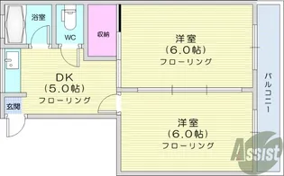 コーポラス麗山【2階】の間取り