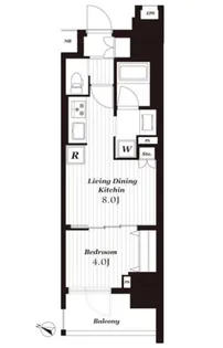 シティインデックス神田【6階】の間取り