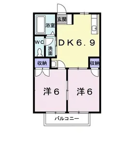 福岡県北九州市八幡西区木屋瀬5【アパート】の間取り