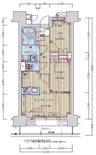 プレサンス名駅南ブリエ【8階】の間取り