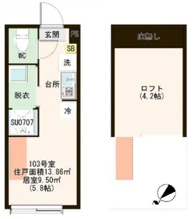 ハーモニーテラス浮間舟渡(ハーモニーテラスウキマフナド)【1階】の間取り