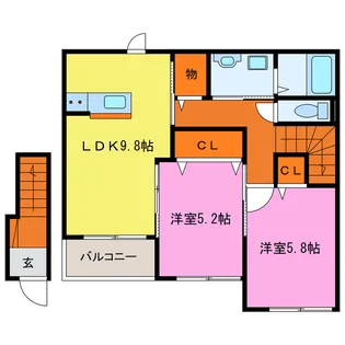 ビギニング【2階】の間取り
