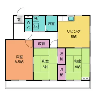 本多マンション駅西【2階】の間取り