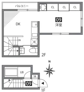 蓮山居【2階】の間取り
