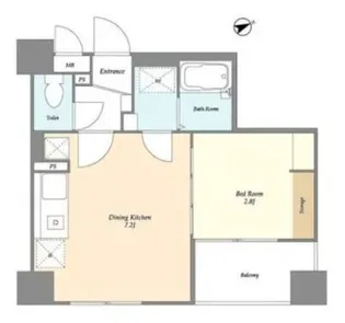 東京都中野区東中野2【マンション】の間取り