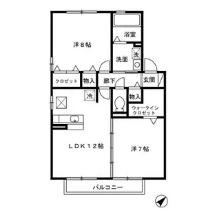 リビングタウン内郷 B【1階】の間取り