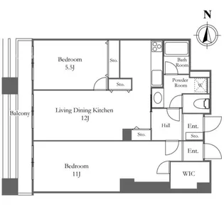 リバーシティ21イーストタワーズ10棟【19階】の間取り